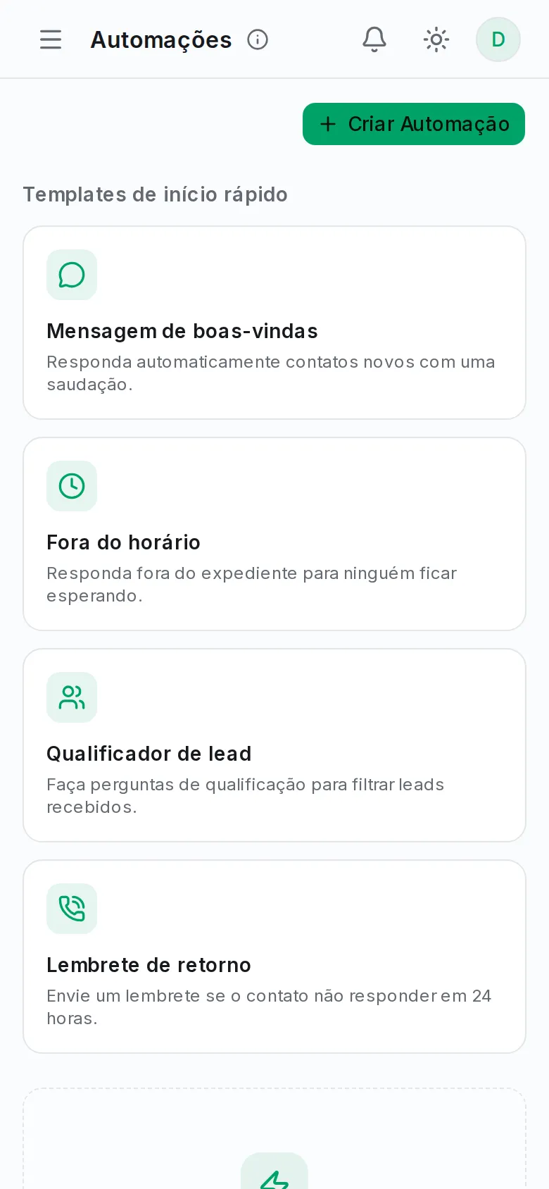 Automações, Flows e Broadcasts no celular