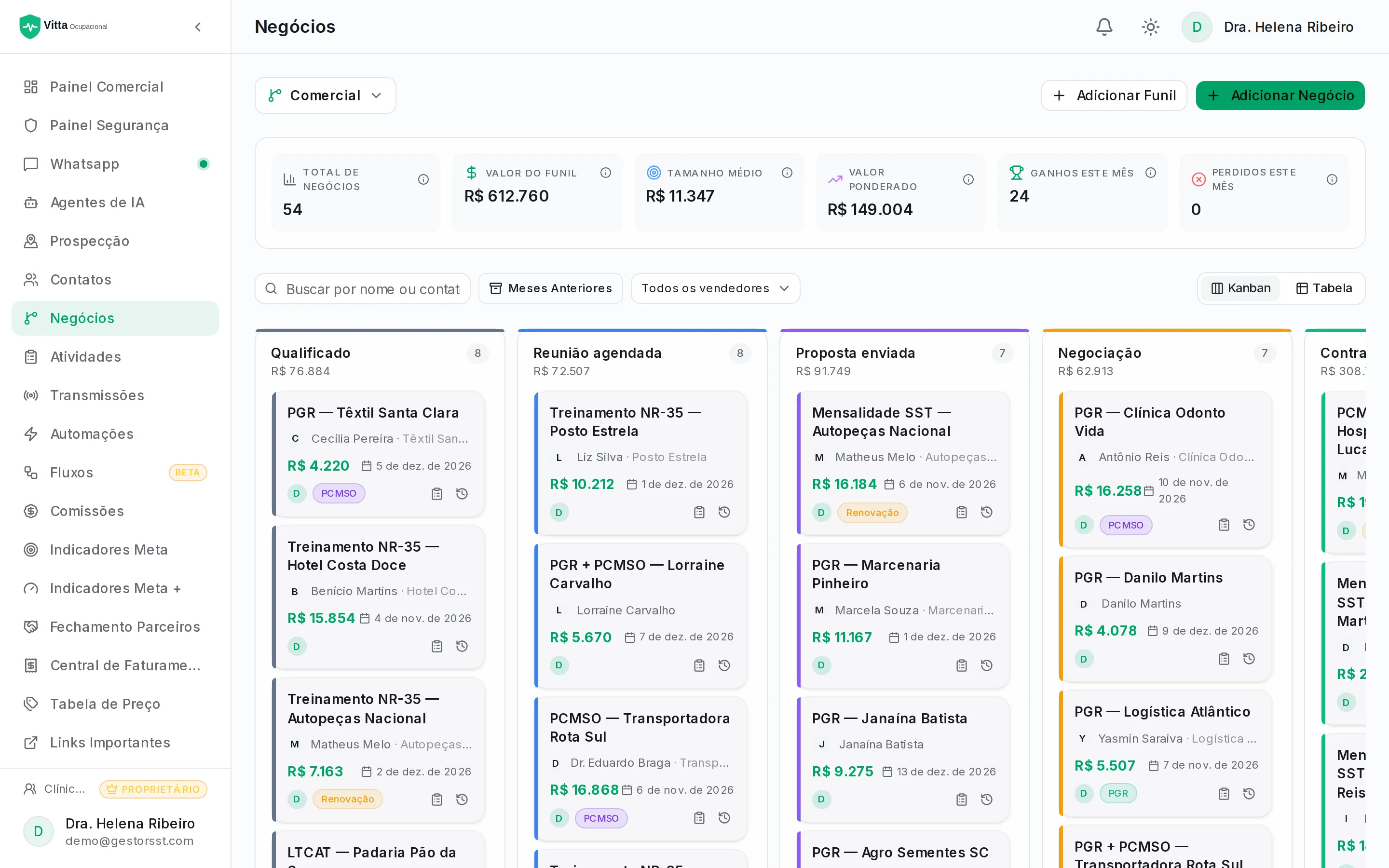 Pipelines e atividades no Gestor SST